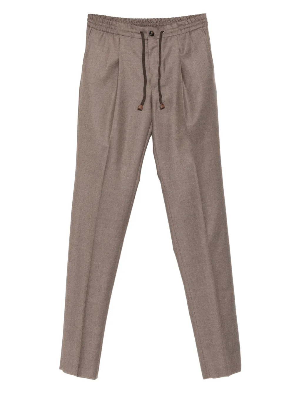 Incotex pleated drawstring trousers | Brown | Image 1