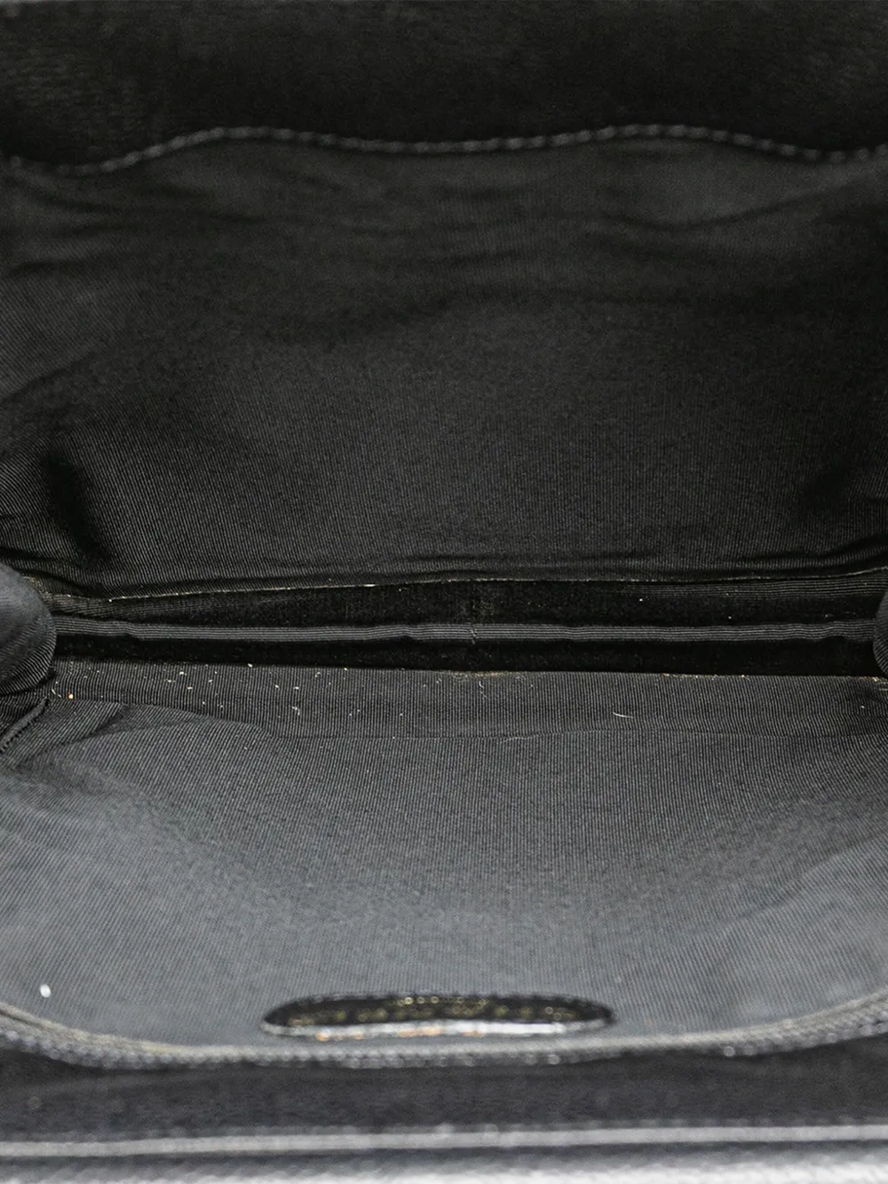 Pre-owned Chanel 2000-2002 Cc Caviar Wood Top Handle Tote Bag In Black
