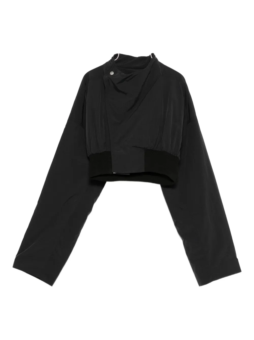 Rick Owens Double-breasted Cropped Jacket In Black