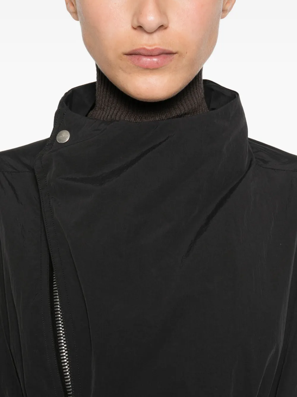 Rick Owens Double-breasted Cropped Jacket In Black