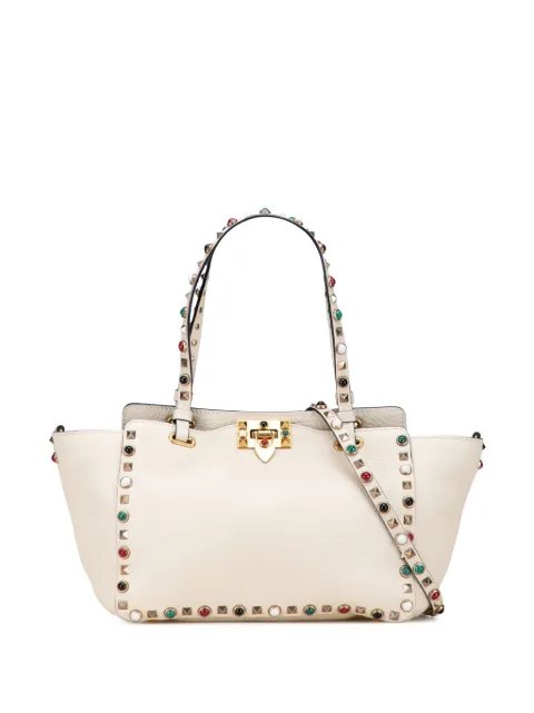Valentino Garavani Pre-Owned 2000-2017 Small Leather Rockstud Rolling Trapeze satchel