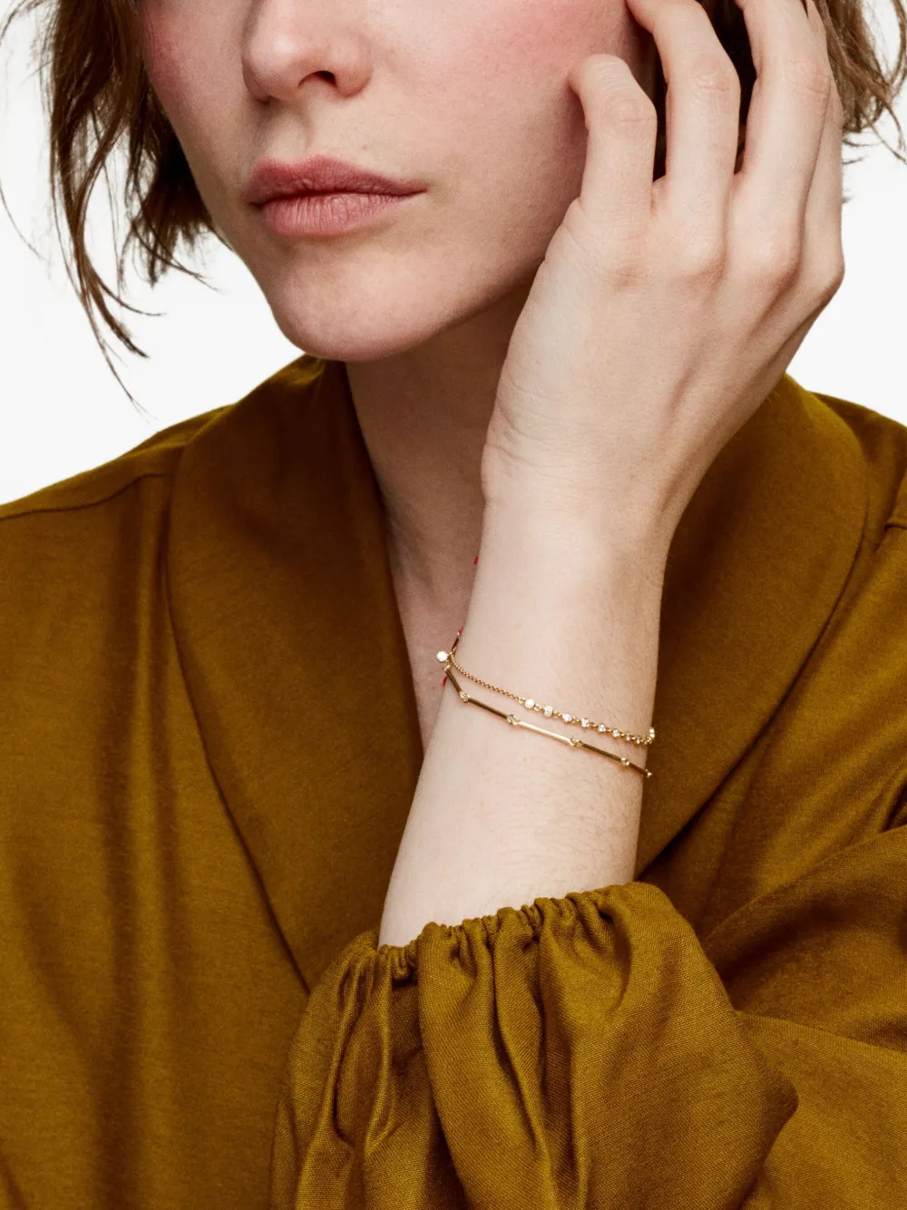 We By Whitebird 18kt Diamond Bezel Bracelet In Gold