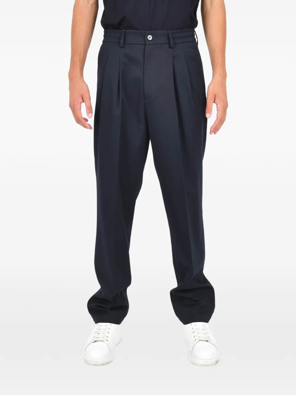 Low Brand pleated tailored trousers | Blue | Image 1