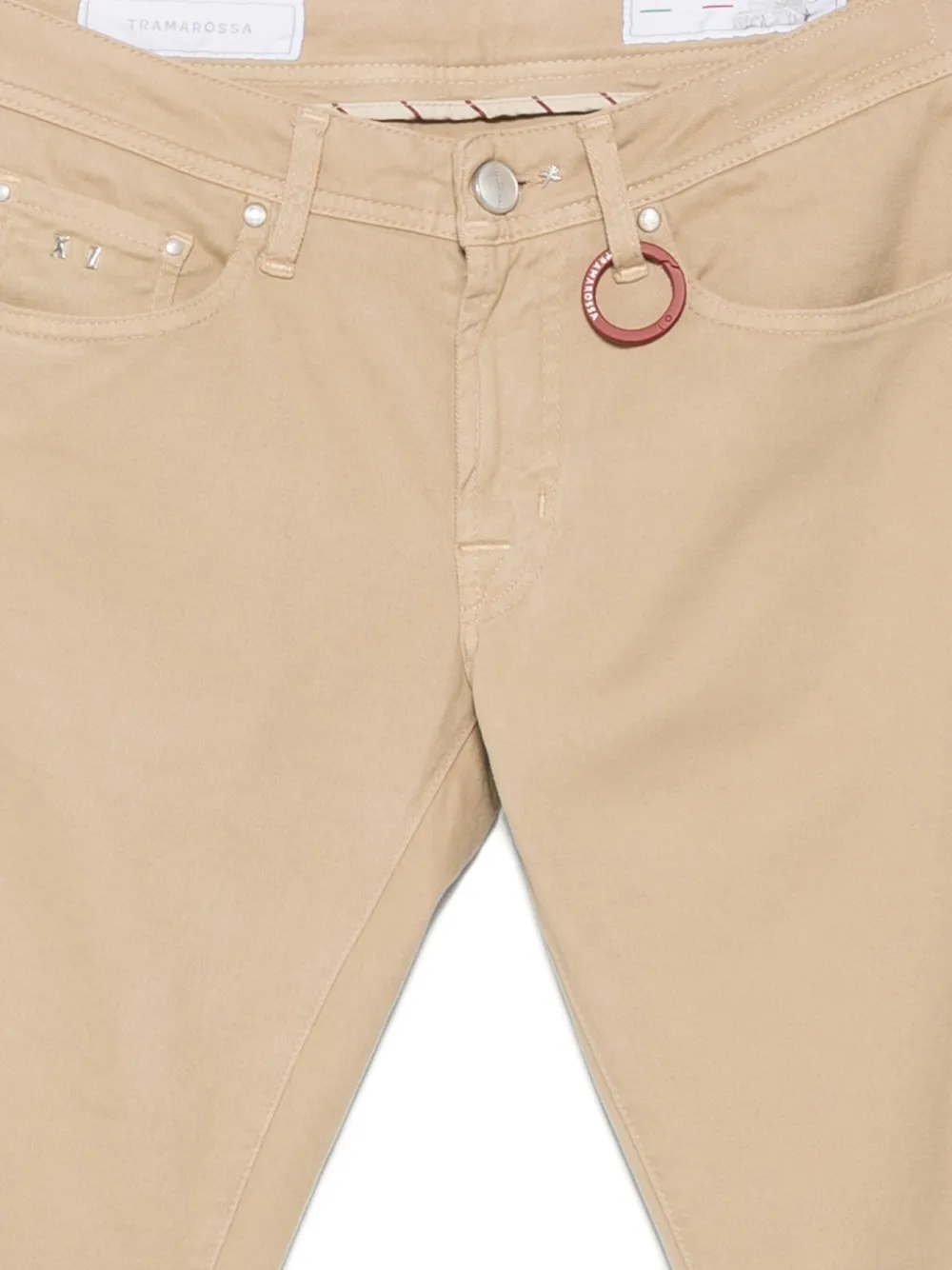 Sartoria Tramarossa Broek met ringdetail Beige