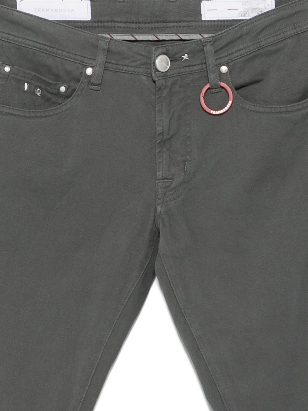 Sartoria Tramarossa Broek met ringdetail Grijs