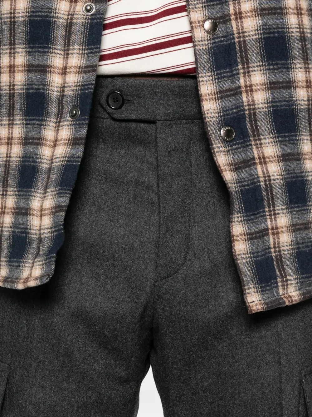 Incotex Cargo-pocket Trousers In Black