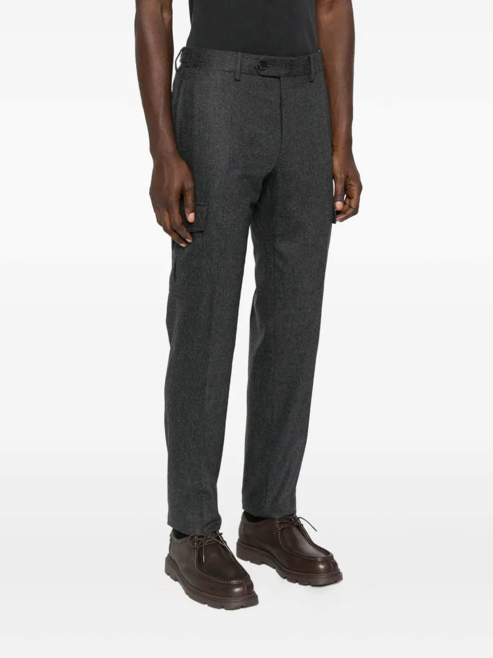 Incotex Cargo-pocket Trousers In Black