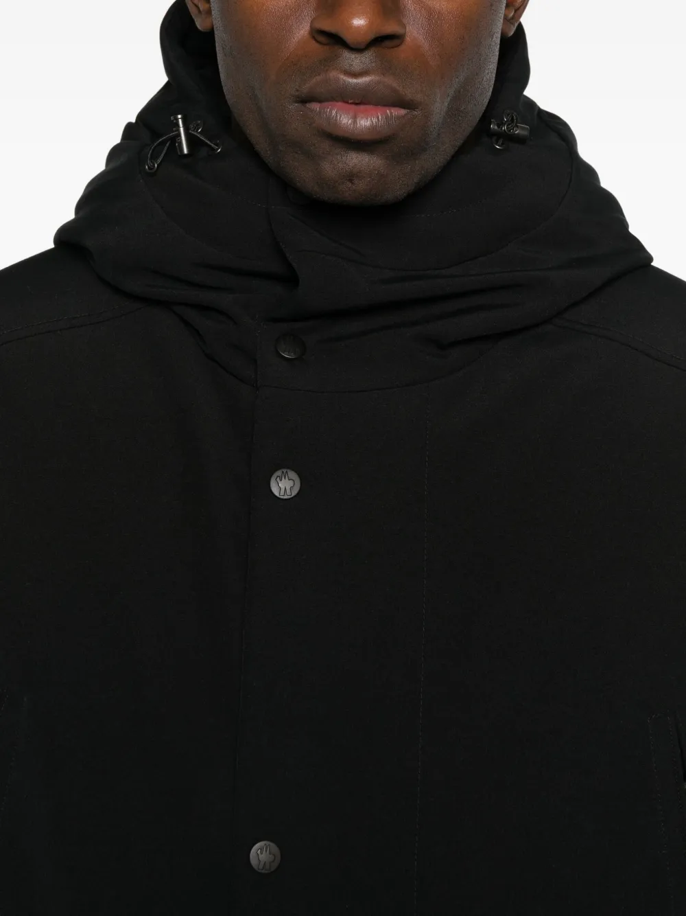 Moncler Livradois jack met capuchon Zwart