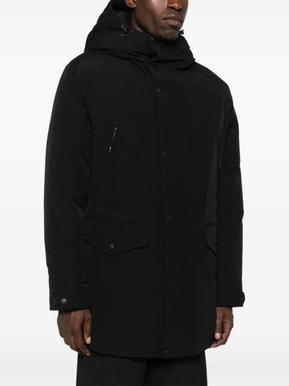 Moncler Livradois jack met capuchon Zwart