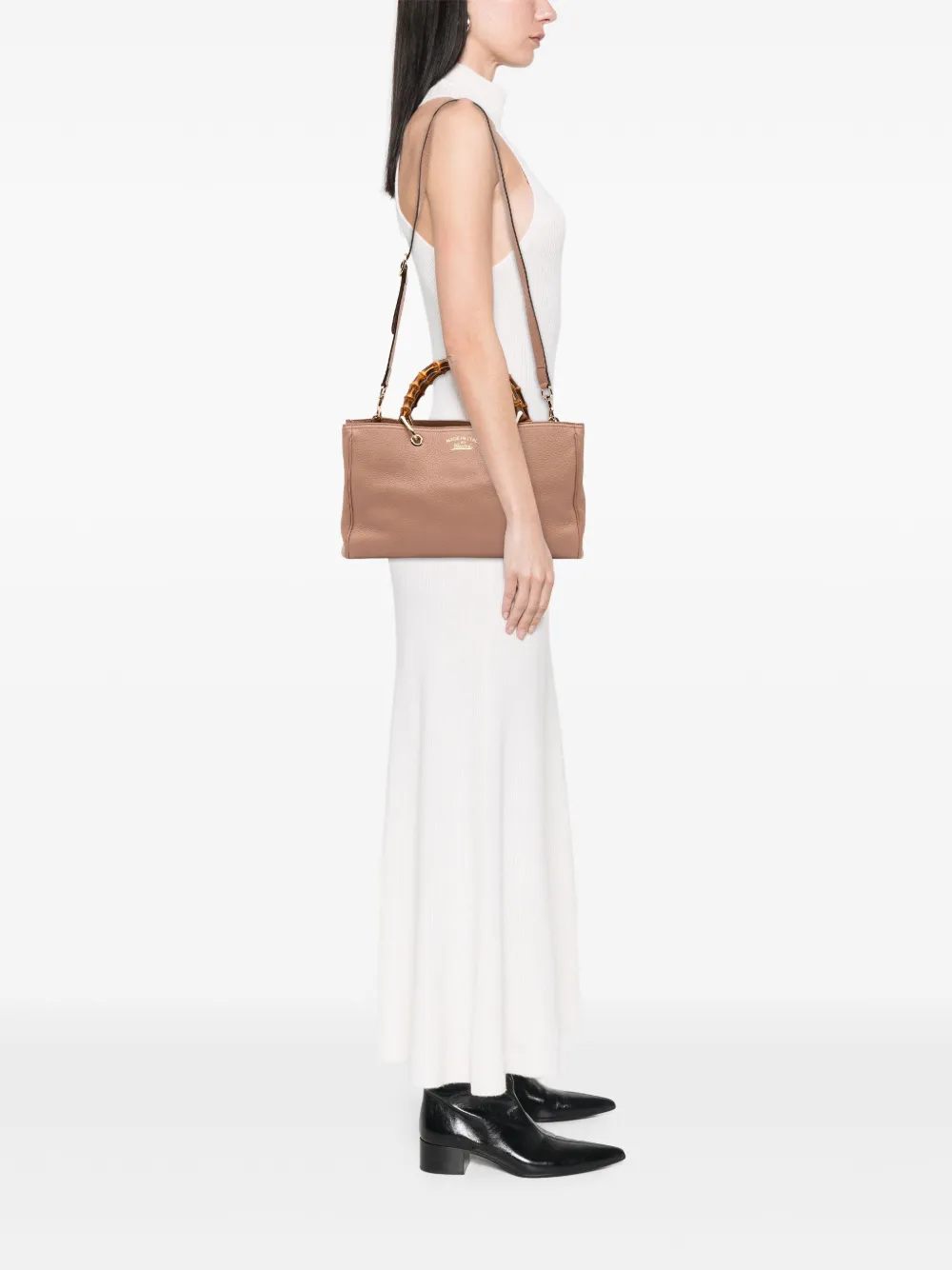 Gucci Pre-Owned 2016-2025 Medium Calfskin Bamboo Shopper satchel | Pre-Owned | Image 2