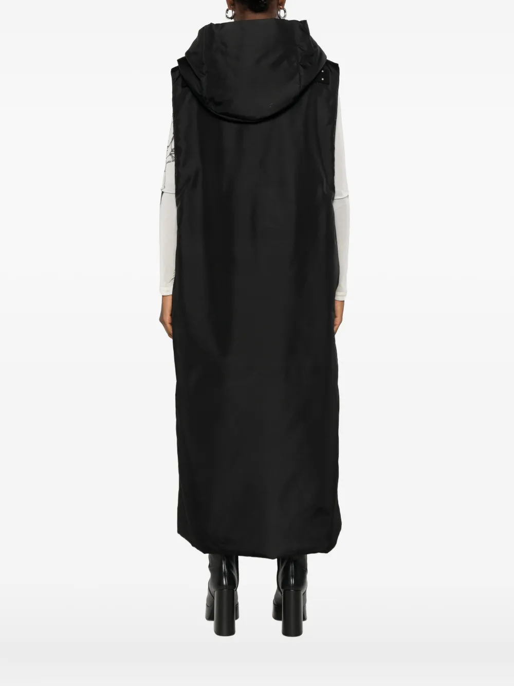 Rick Owens Drkshdw Sleeveless Padded Coat In Black