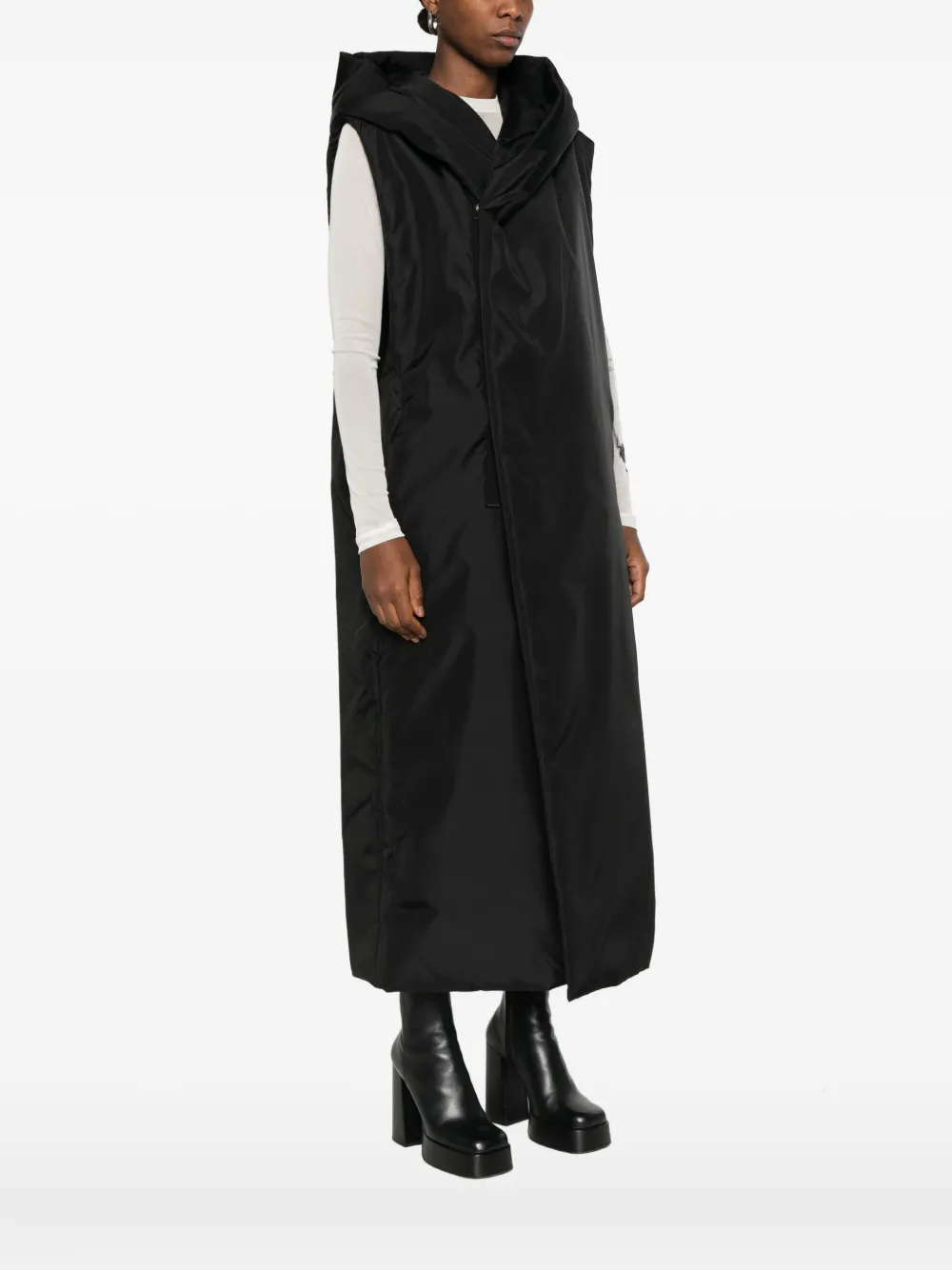 Rick Owens Drkshdw Sleeveless Padded Coat In Black
