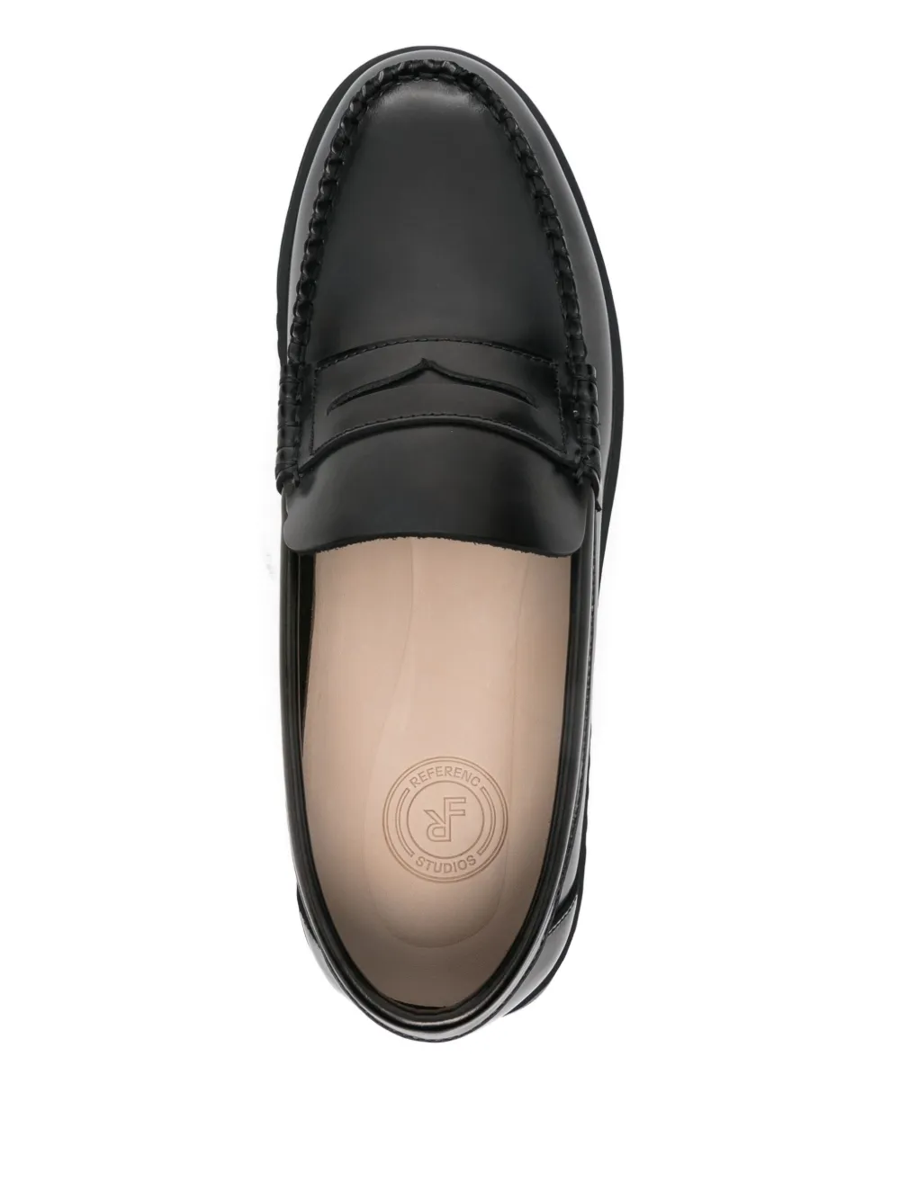 Referenc Penny Leather Loafers In Animal Print