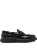 REFERENC penny leather loafers - Black