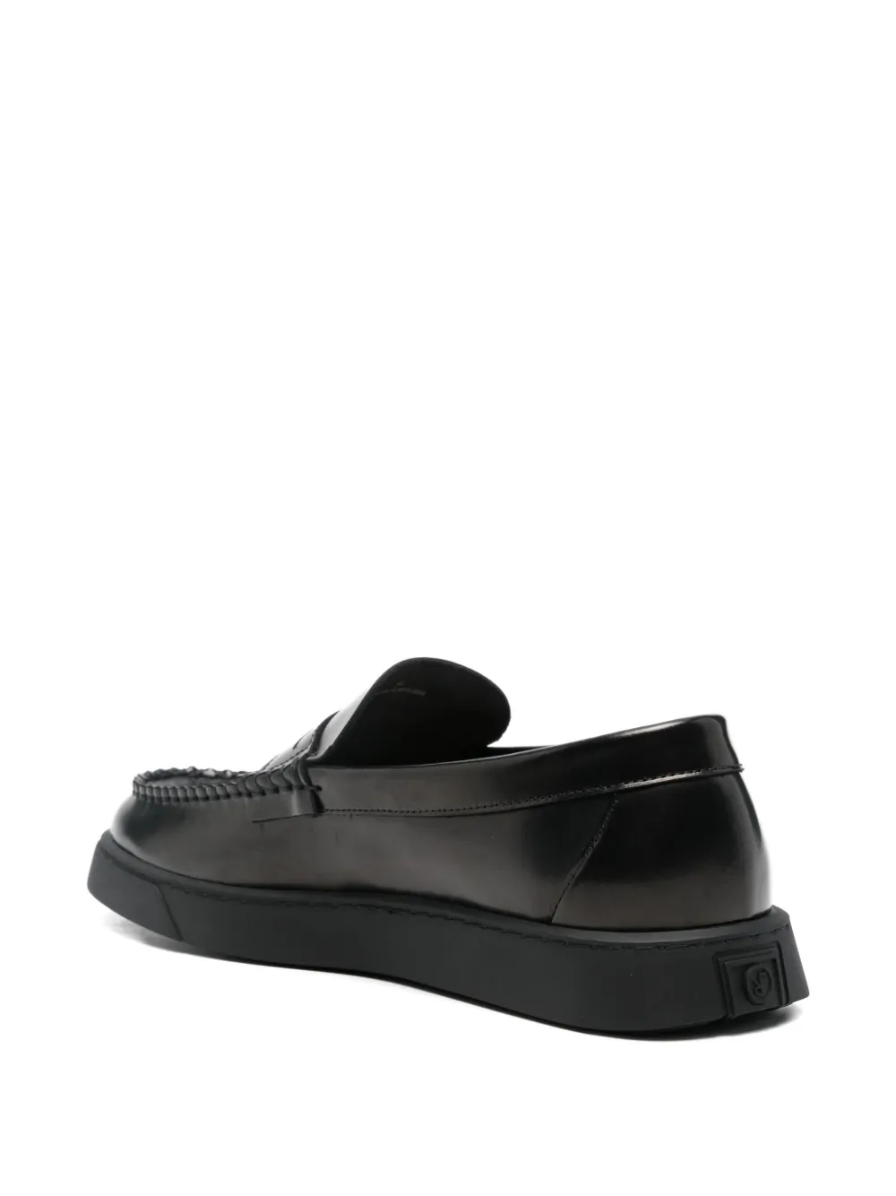 Referenc Penny Leather Loafers In Animal Print