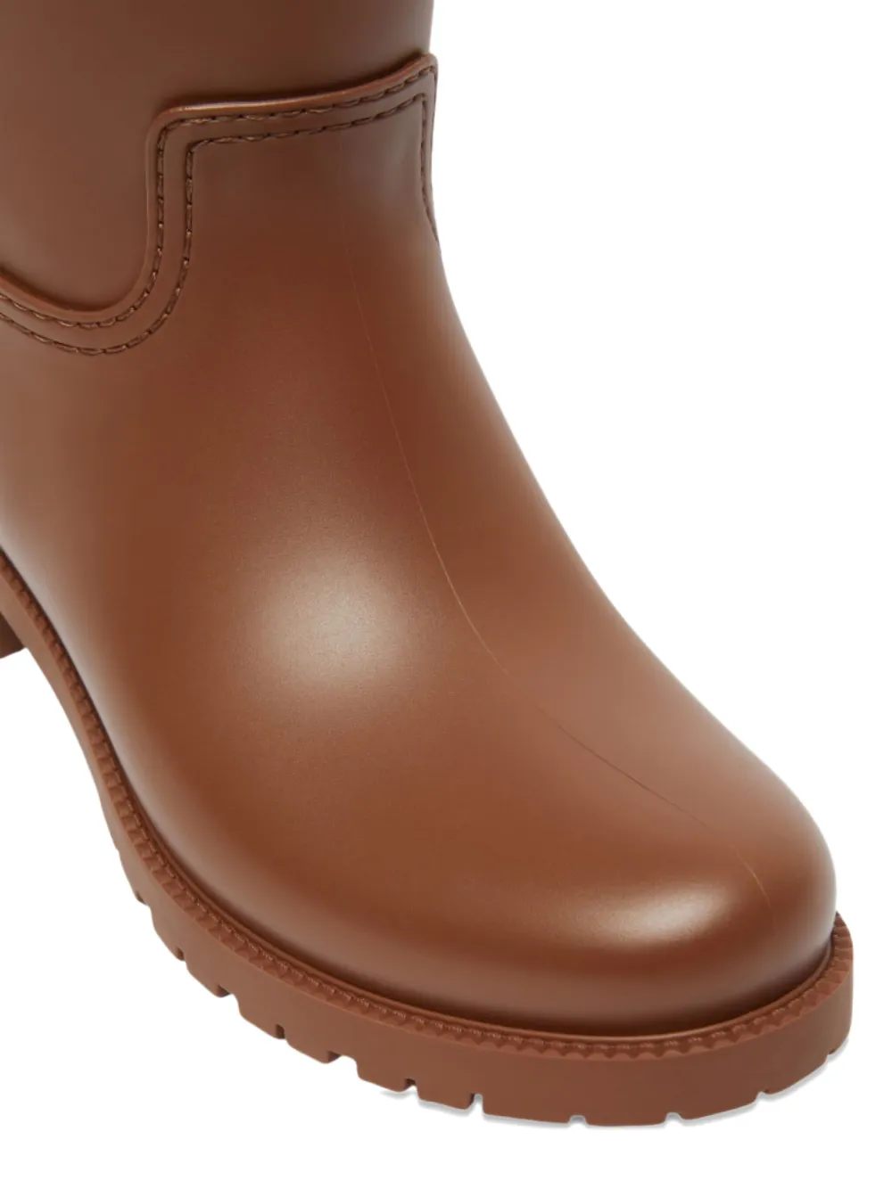 Max Mara Logo-embellished Block-heel Boots In Brown