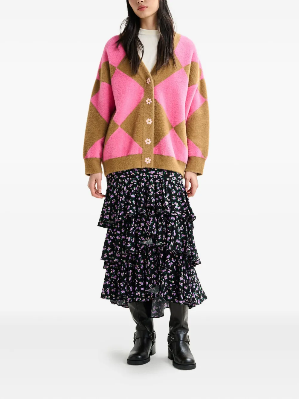 Essentiel Antwerp Iwho diamond-pattern cardigan | Cardigans | Image 2