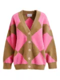 Essentiel Antwerp Iwho diamond-pattern cardigan - Pink