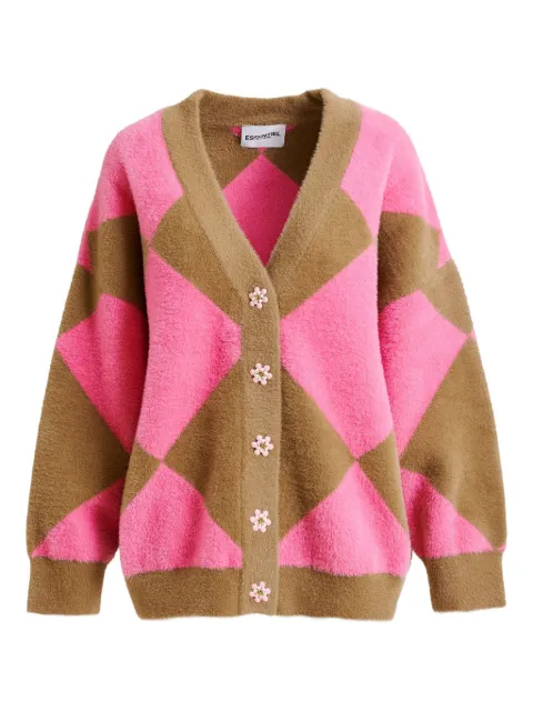 Essentiel Antwerp Iwho diamond-pattern cardigan