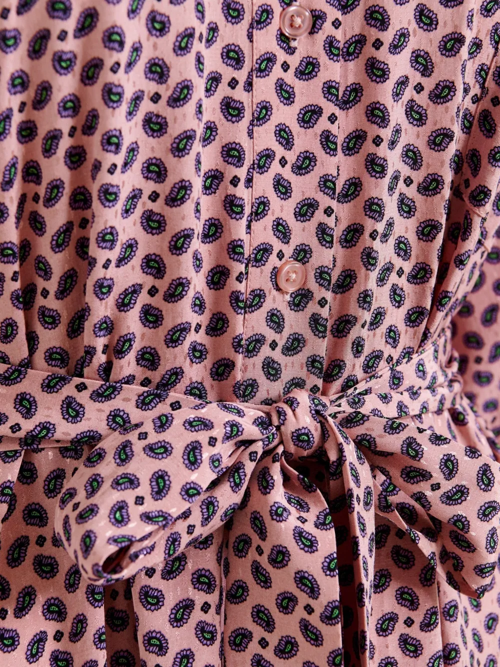 Essentiel Antwerp Geometric-pattern Ruffle-hem Maxi Dress In Pink