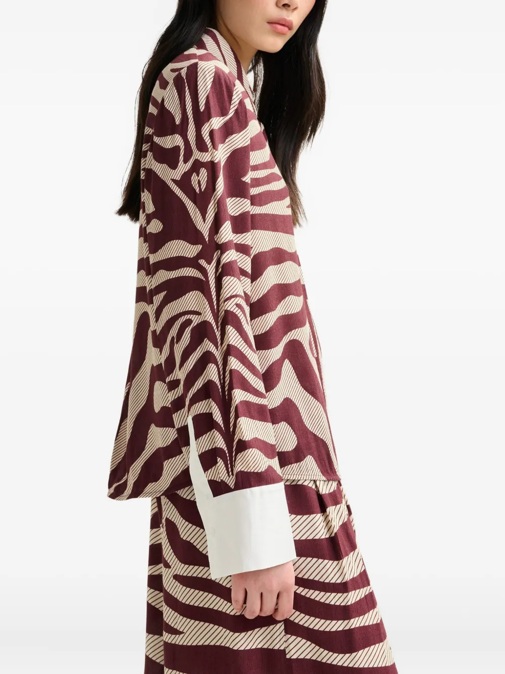 Essentiel Antwerp Zebra-print Shirt In Multi