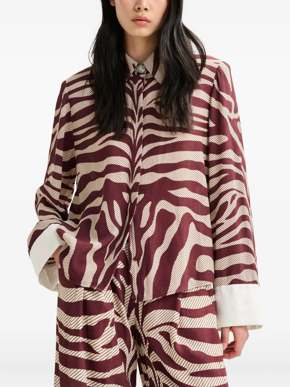 Essentiel Antwerp Zebra-print Shirt In Multi