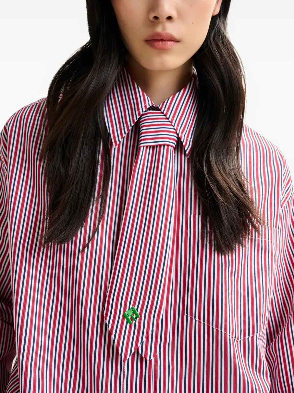 Essentiel Antwerp Stripe-pattern Shirt In Pink