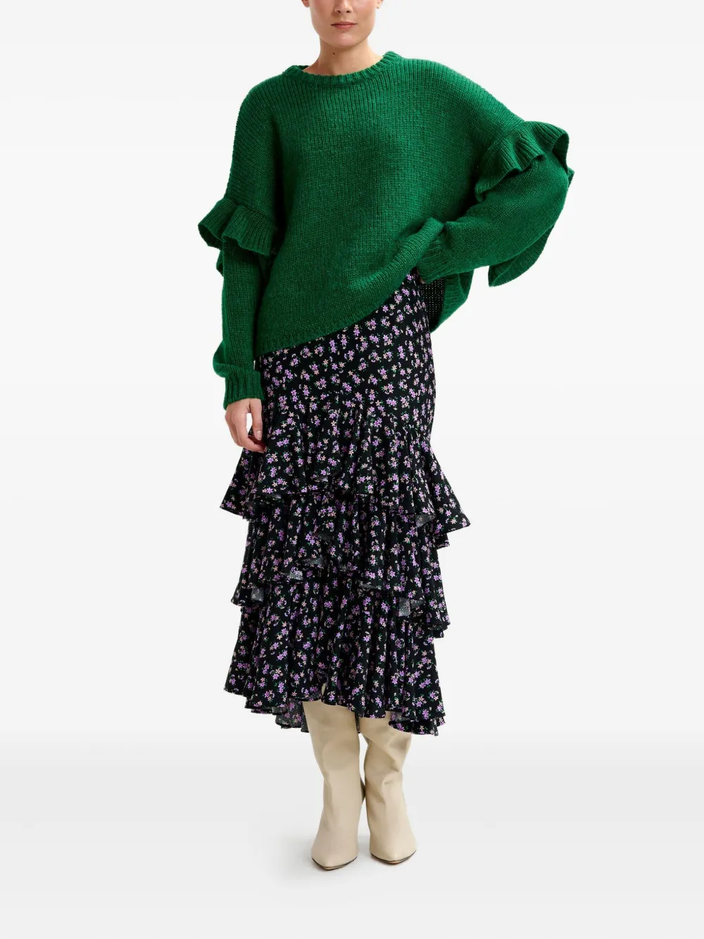 Essentiel Antwerp Ijune ruffle-detail sweater | Cardigans | Image 2