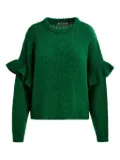 Essentiel Antwerp Ijune ruffle-detail sweater - Green