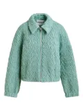 Essentiel Antwerp braid-quilted zip-front jacket - Green