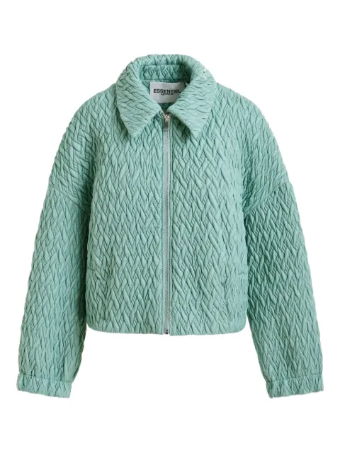 Essentiel Antwerp braid-quilted zip-front jacket