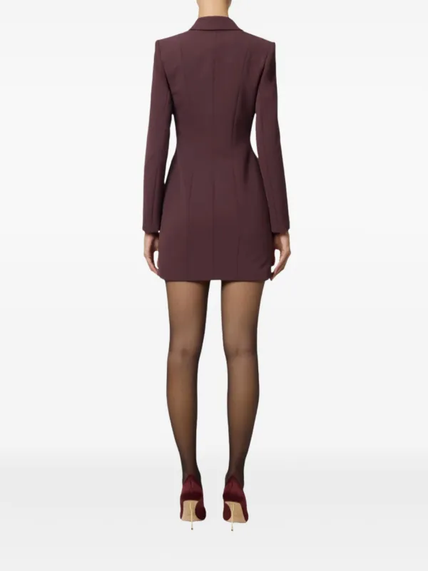 ELISABETTA FRANCHI フロントフリルミニワンピース ドレス 38 Elisabetta Franchi double-breasted satin-lapel Mini Dress
