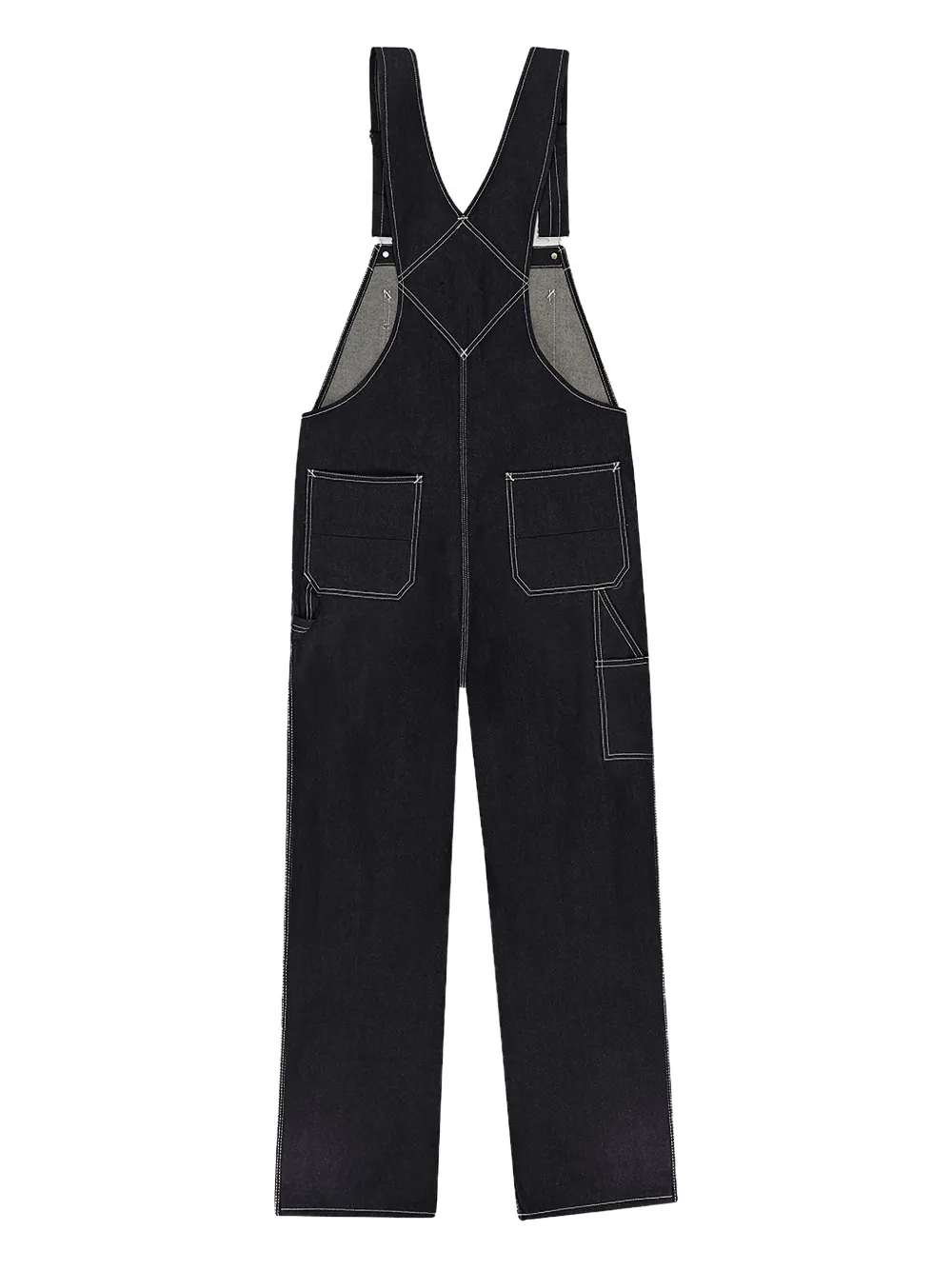 AMIRI topstitch denim overalls - Blauw