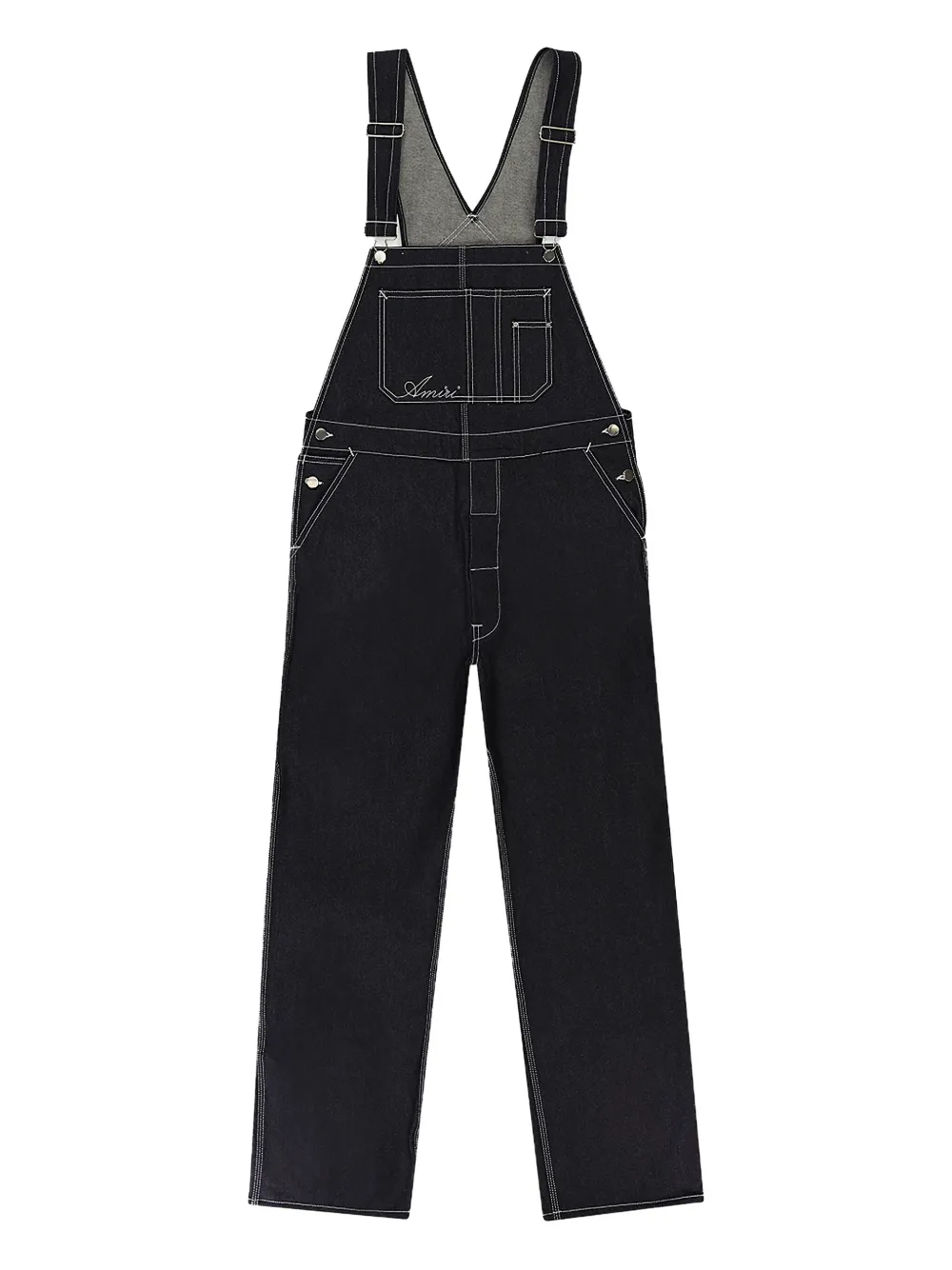 AMIRI topstitch denim overalls - ブルー AMIRI topstitch denim overalls - ブルー