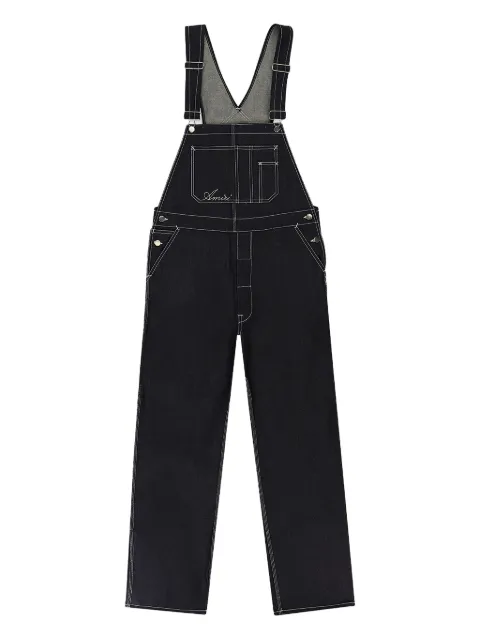 AMIRI topstitch denim overalls