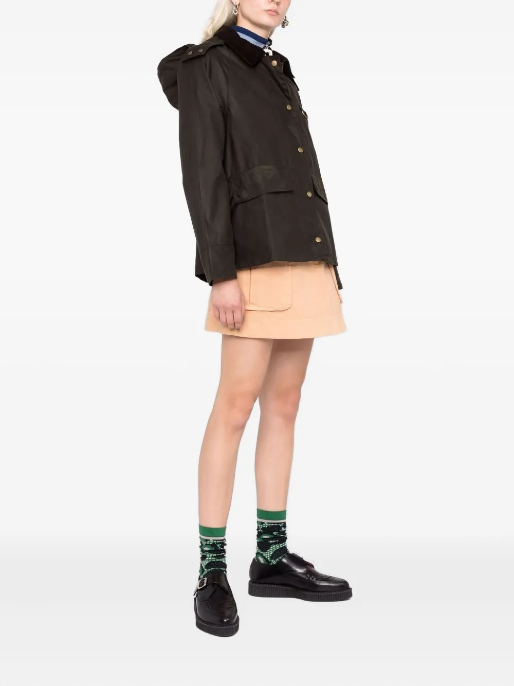 Barbour Avon Hooded Jacket In Brown