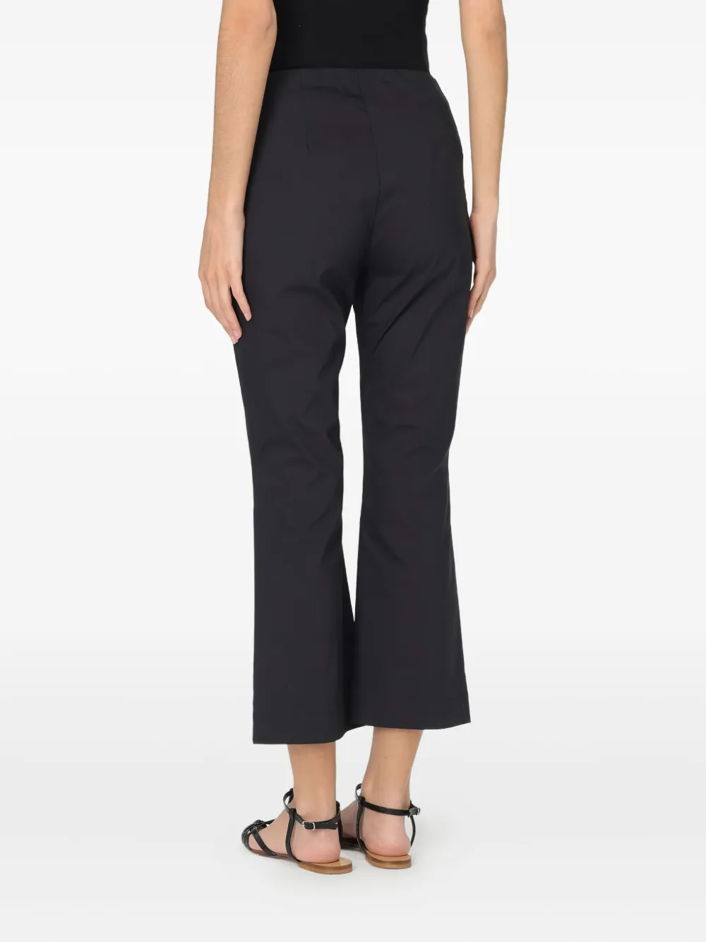 Liviana Conti flared cropped trousers - Zwart