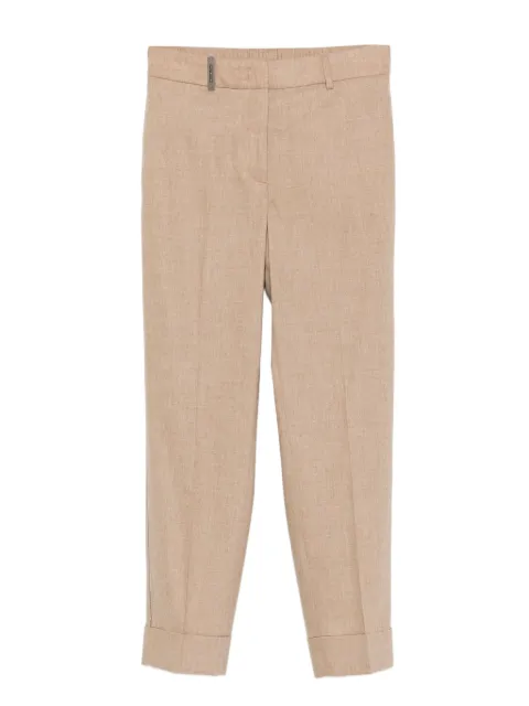 Peserico cuffed cropped trousers