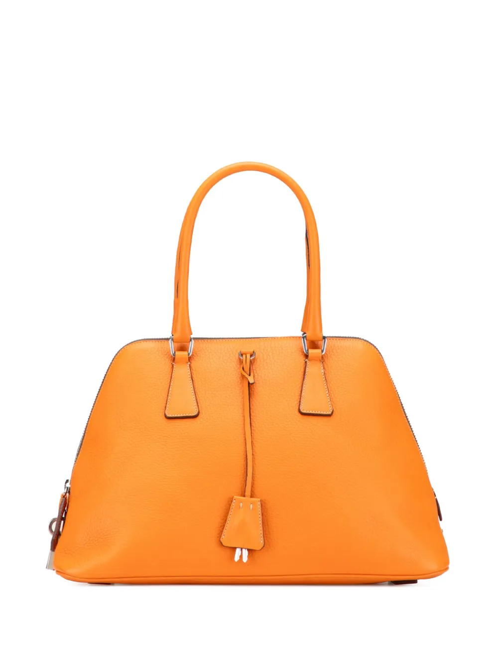 Prada Pre-Owned 2000-2025 Cinghiale Leather Dome handbag - オレンジ Prada Pre-Owned 2000-2025 Cinghiale Leather Dome handbag - オレンジ
