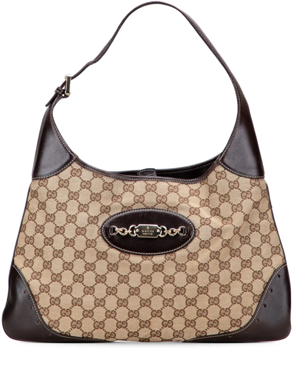 Gucci Pre-Owned 2000-2015 GG Canvas Punch hobo bag - ブラウン Gucci Pre-Owned 2000-2015 GG Canvas Punch hobo bag - ブラウン
