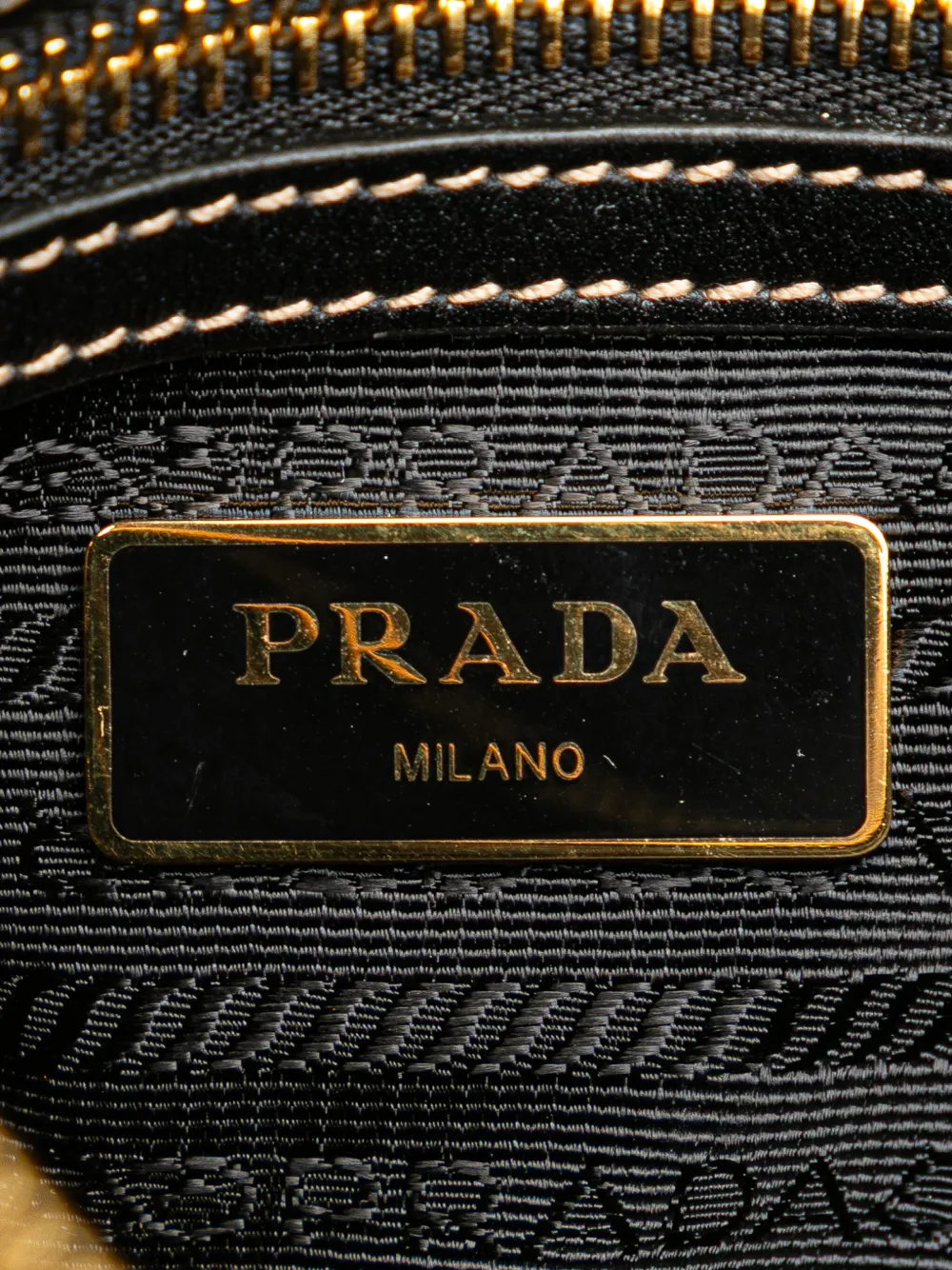 Pre-owned Prada 2013-2025 Canvas Canapa Logo Double Zip Crossbody Bag In Brown