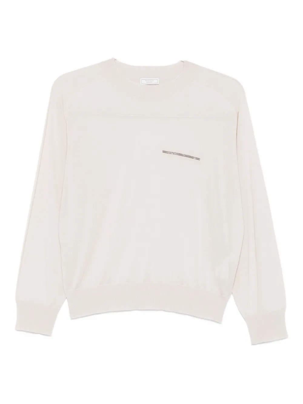 Peserico Embellished Crew-neck Sweater In Neutral