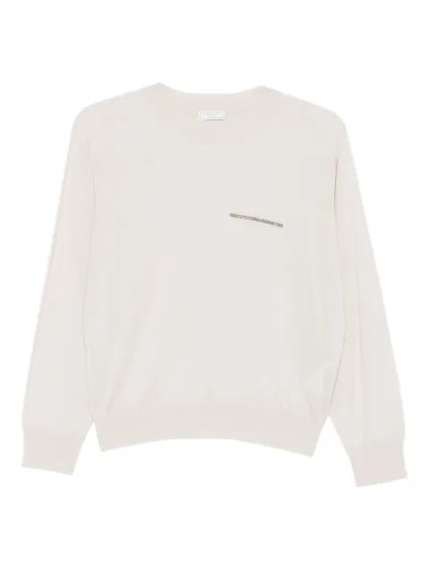 Peserico embellished crew-neck sweater