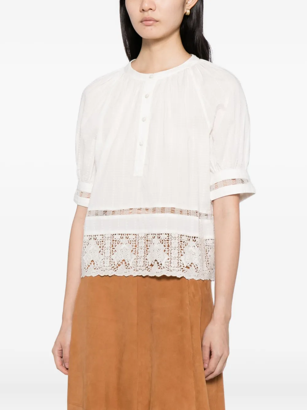 Ulla Johnson Faye Blouse In White