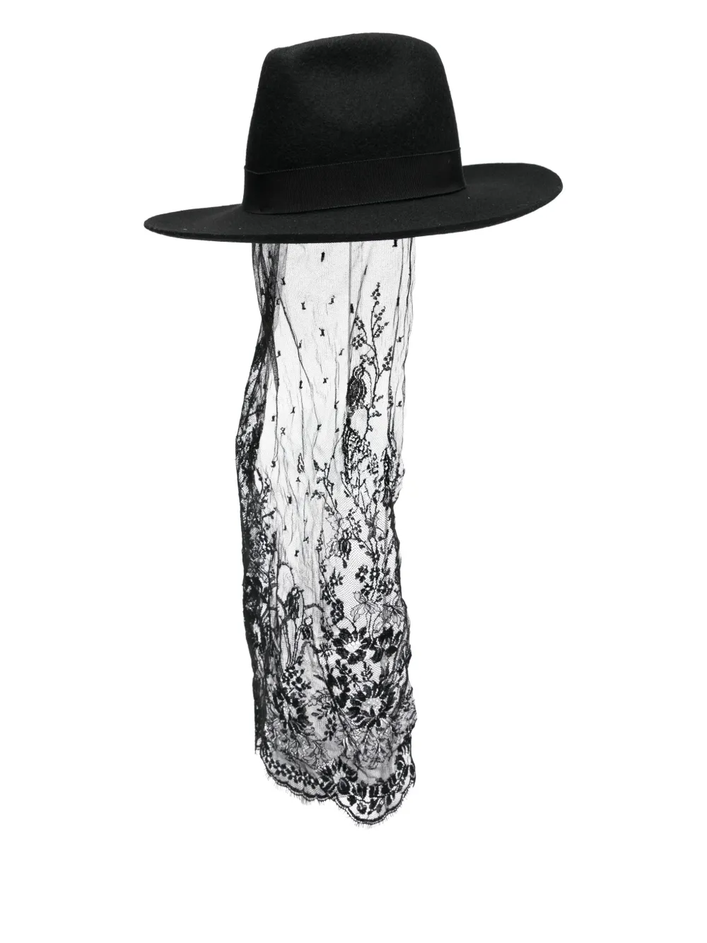 Isabel Benenato lace-detailed hat | Black | Image 1