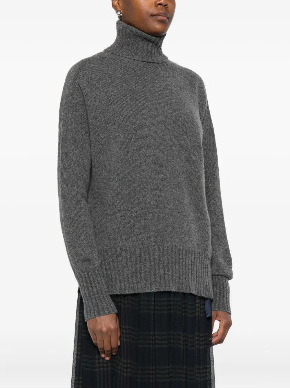 Roberto Collina Turtleneck Sweater In Gray