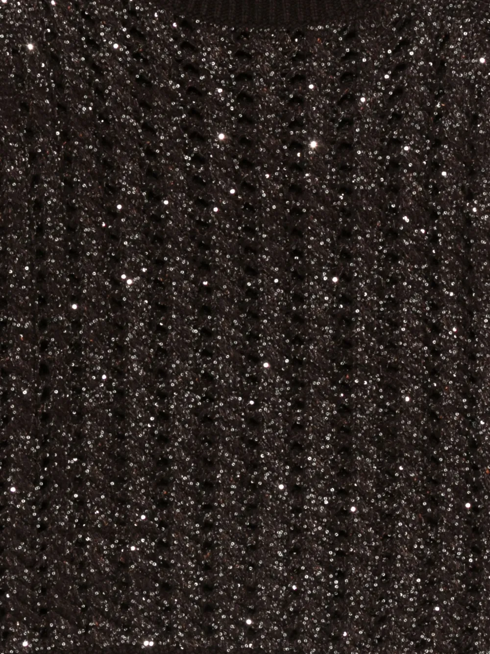 D Exterior Sequin-embellishment Sweater In Black