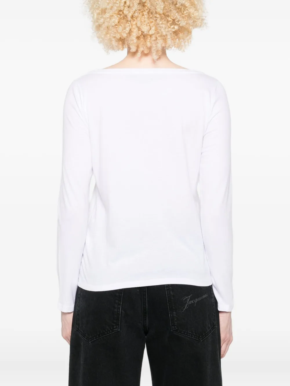 Majestic Filatures T-shirt met boothals Wit