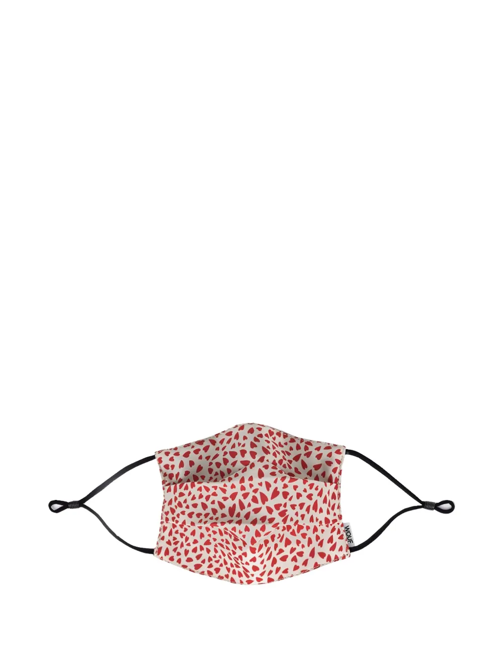 Woouf Hearts Print Face Mask In Red
