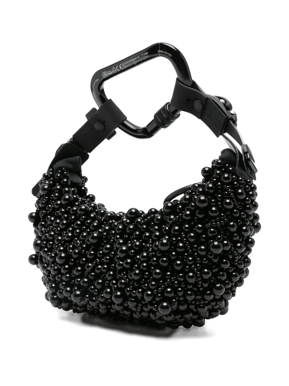 Innerraum Carabiner clutch met kralen Zwart